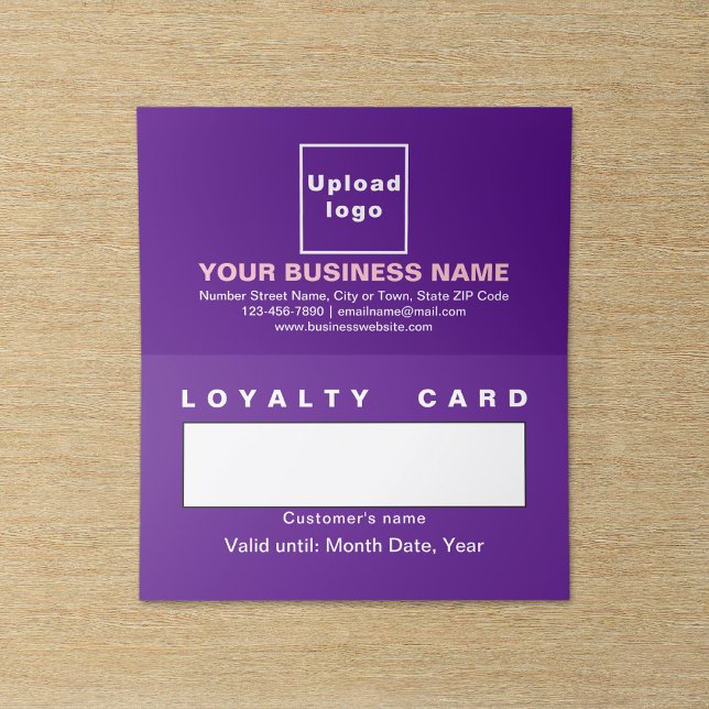 Business Purple Folded Loyalty Card (Business purple folded loyalty card.)