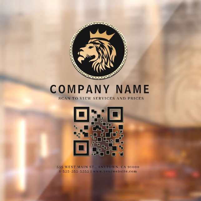 Business QR Code And Elegant Lion Logo (Sheet 2)