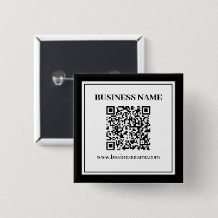 Business QR code Black & White 15 Cm Square Badge