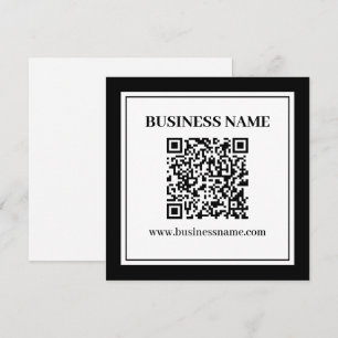 Business QR code Black & White Card