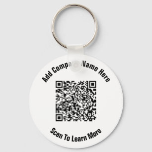 Business QR Code Company Name Text Template Key Ring