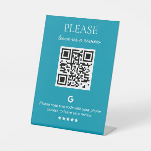Business QR code Google Review Pedestal Sign