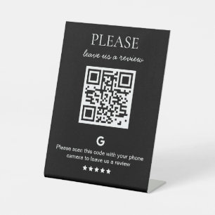 Business QR code Google Review Pedestal Sign