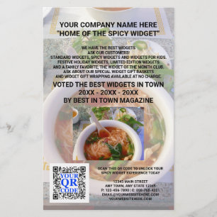 Business QR Code Light Photo Custom Marketing Flyer