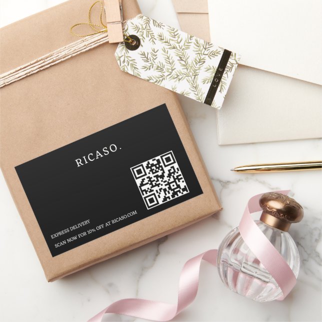 Business QR code Promotional Rectangular Sticker (Gifting)