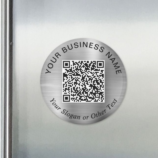Business QR Code Silver Promotional Magnet (Business QR Code Silver Promotional Magnet)