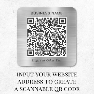 Business QR Code Silver Stickers Roll