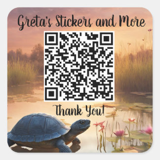 Business QR Code  Square Sticker