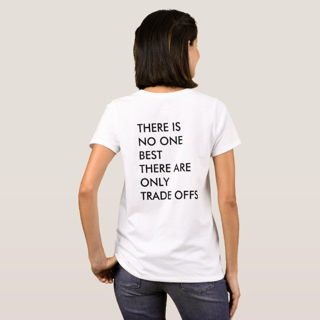 Business quote for entrepreneur Trade offs T-Shirt (Back Full)