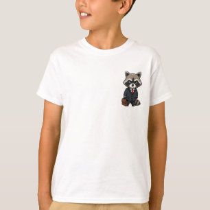 Business Racoon in Suit with Briefcase Kids T-Shirt