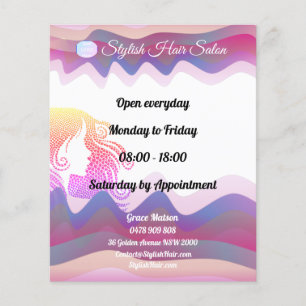Business Rainbow Waves Flyer with Logo