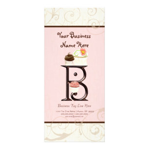 Business Rate Card - Letter B Monogram Dessert Bak