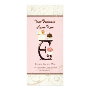 Business Rate Card - Letter E Monogram Dessert Bak