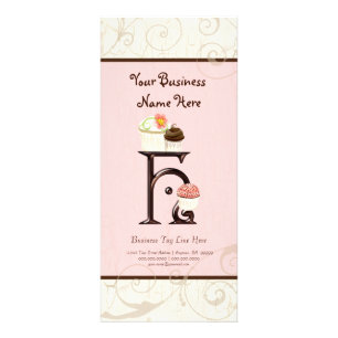 Business Rate Card - Letter H Monogram Dessert Bak