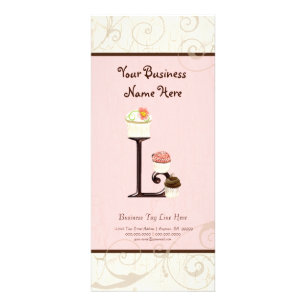 Business Rate Card - Letter L Monogram Dessert Bak