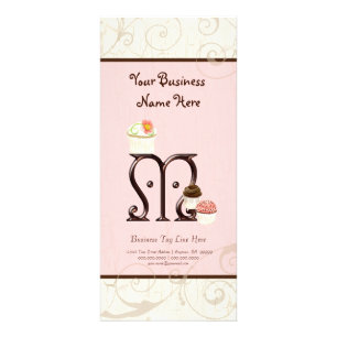 Business Rate Card - Letter M Monogram Dessert Bak