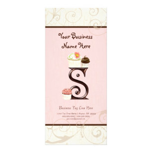 Business Rate Card - Letter S Monogram Dessert Bak