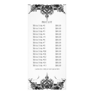 Business Rate Card - Toile Damask Swirl Floral