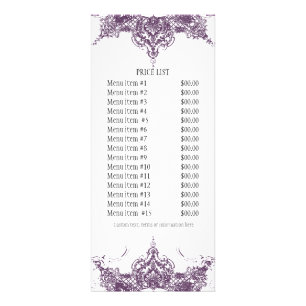 Business Rate Card - Toile Damask Swirl Floral