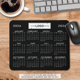 Business Rectangle Logo 2026 Calendar Custom Colou Mouse Pad