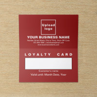 Business Red Folded Loyalty Card