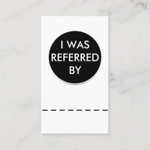 Business Referral Card Template