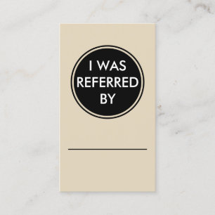 Business Referral Card Template