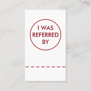 Business Referral Card Template
