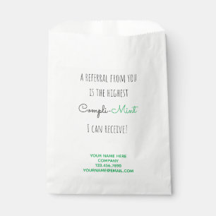 Business Referral Mint Candy Compliment Favour Bags