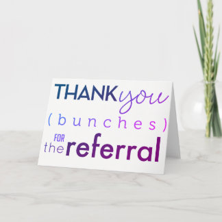 Business Referral Thank You Card