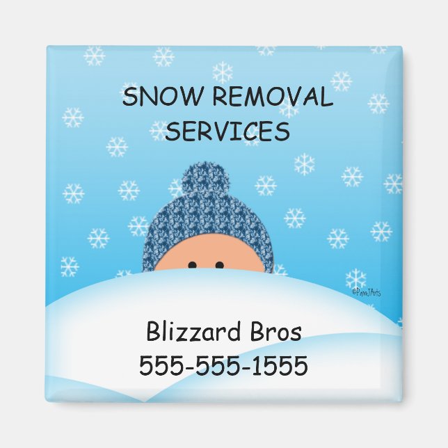Business Reminder Snow Removal Service Magnet (Front)