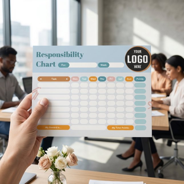 Business Responsibility Chores Chart Logo Checklis Notepad (Business Responsibility Chores Chart Logo Checklist Design)