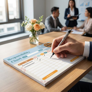 Business Responsibility Chores Chart Logo Checklis Notepad