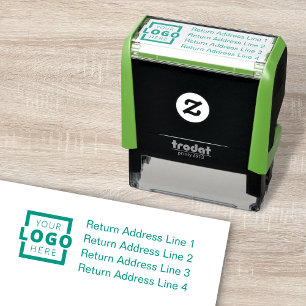 Business Return Address Customised Logo Self-inking Stamp