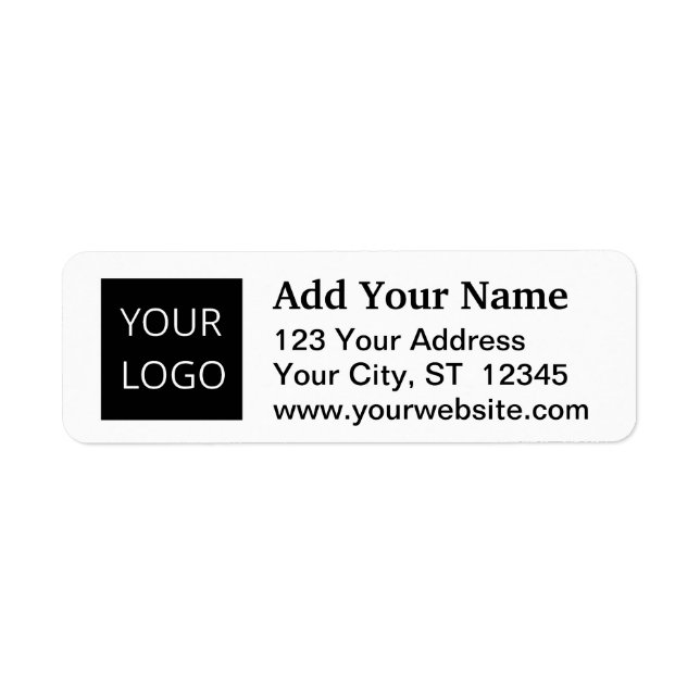 Business Return Address Labels Add Your Logo Here (Front)