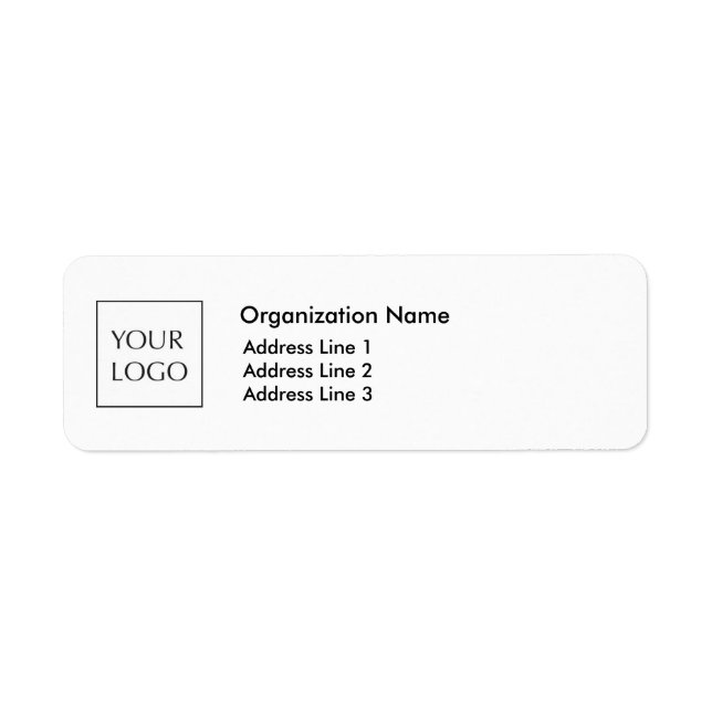 Business Return Address Labels with Custom Logo (Front)