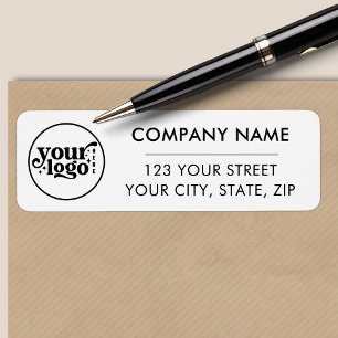 Business Return Address Labels with Custom Logo