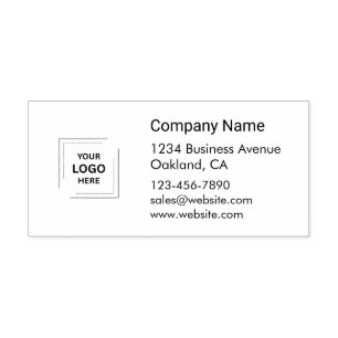 Business Return Address   Logo Professional Modern Self-inking Stamp