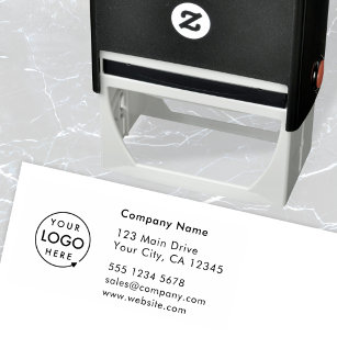 Business Return Address   Logo Professional Modern Self-inking Stamp