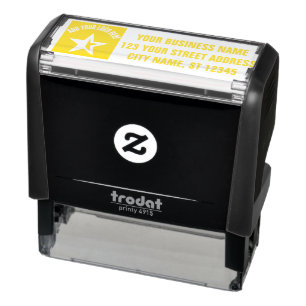 Business Return Address Professional Custom Logo Self-inking Stamp