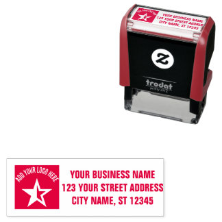 Business Return Address | Professional Custom Logo Self-inking Stamp