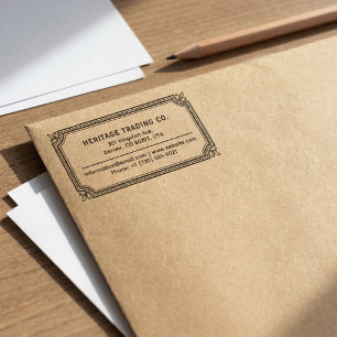 Business Return Address   Professional Logo Modern Self-inking Stamp