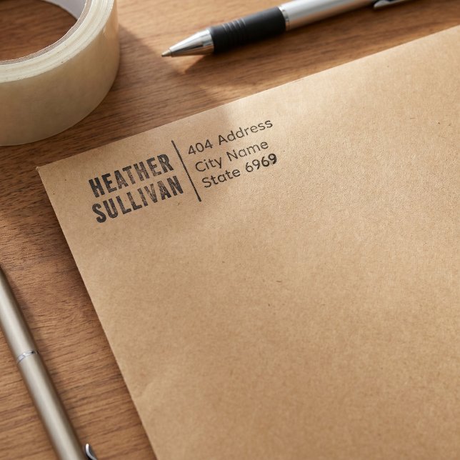 Business Return Address | Professional Logo Modern Self-inking Stamp (Creator Uploaded)