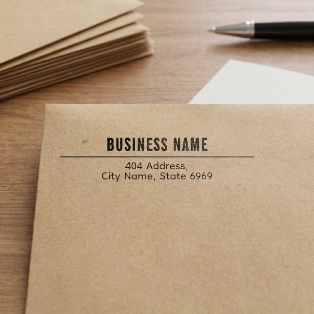 Business Return Address | Professional Logo Modern Self-inking Stamp (Creator Uploaded)