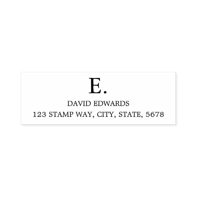 Business Return Address Professional Modern Self-inking Stamp (Design)