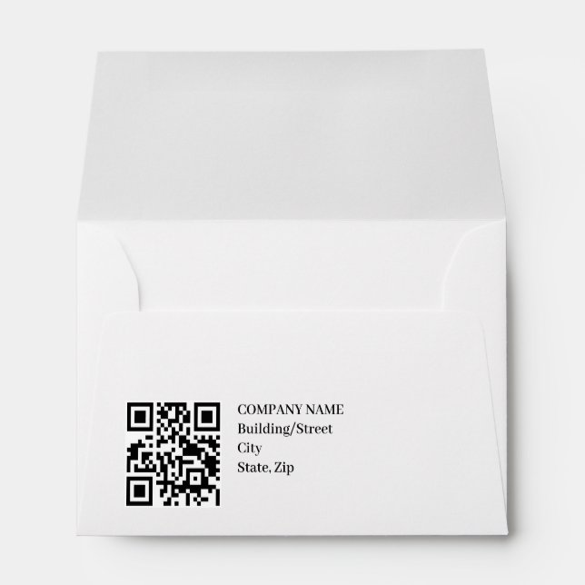 Business Return Address QR Code  Envelope (Back (Bottom))