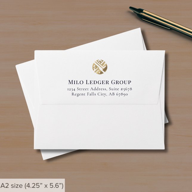 Business Return Address with Logo Note Card Envelope (Creator Uploaded)