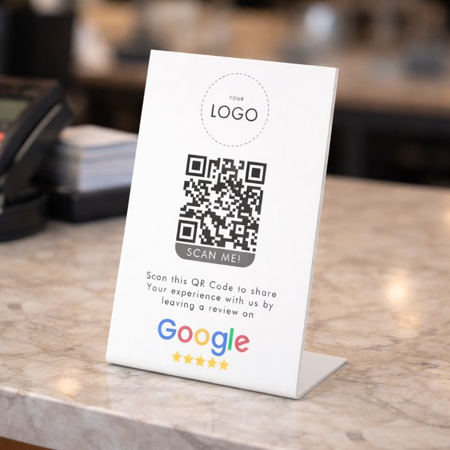 Business Review On Google QR Code Rating Pedestal Sign (Creator Uploaded)