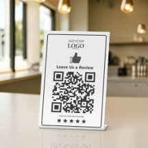 Business Review Qr Code Modern Minimalist White
