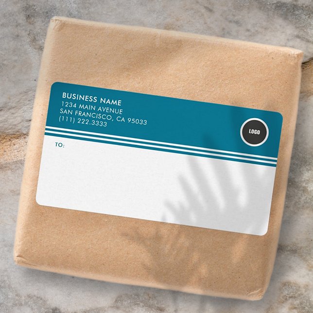 Business Round Logo Mailing Shipping Labels (Creator Uploaded)